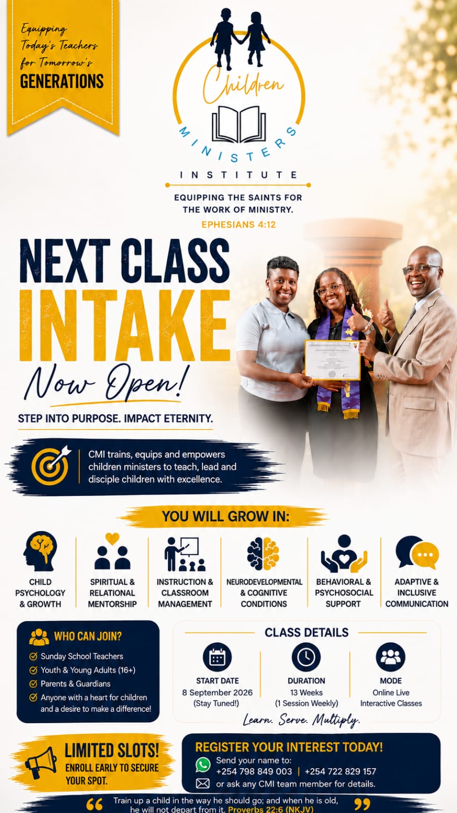 CMI Next Class Intake